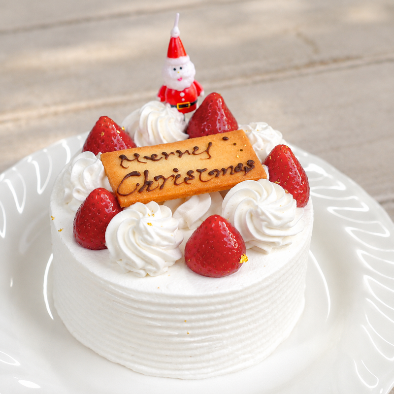 【配送/冷凍便】苺のクリスマスショートケーキ・4号
