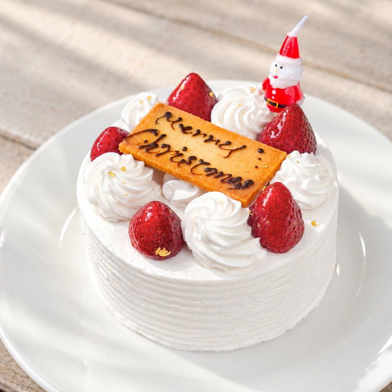 【配送/冷凍便】苺のクリスマスショートケーキ・4号